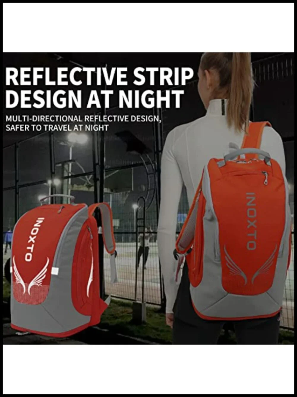 40L Tennis Backpack with Shoe Storage, Waterproof, Holds 2 Rackets